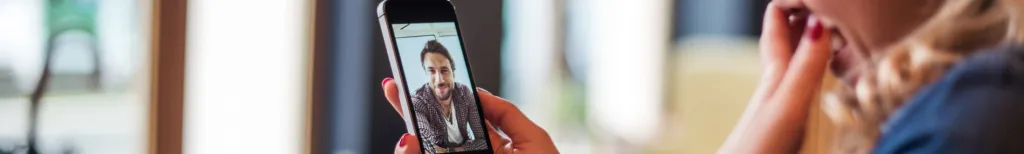 Chatting on an online dating app